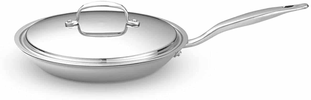 Stainless Steel Skillet, 10.5” w/Oven-safe Lid